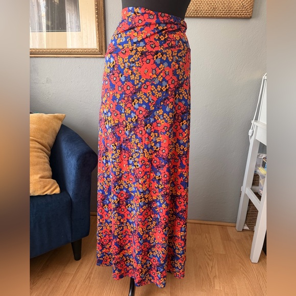 LuLaRoe Dresses & Skirts - NWT!! 💙❤️ LuLaRoe Floral Maxi Skirt - Red, Blue, and Orange